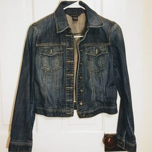 Cute banana republic cropped denim jacket